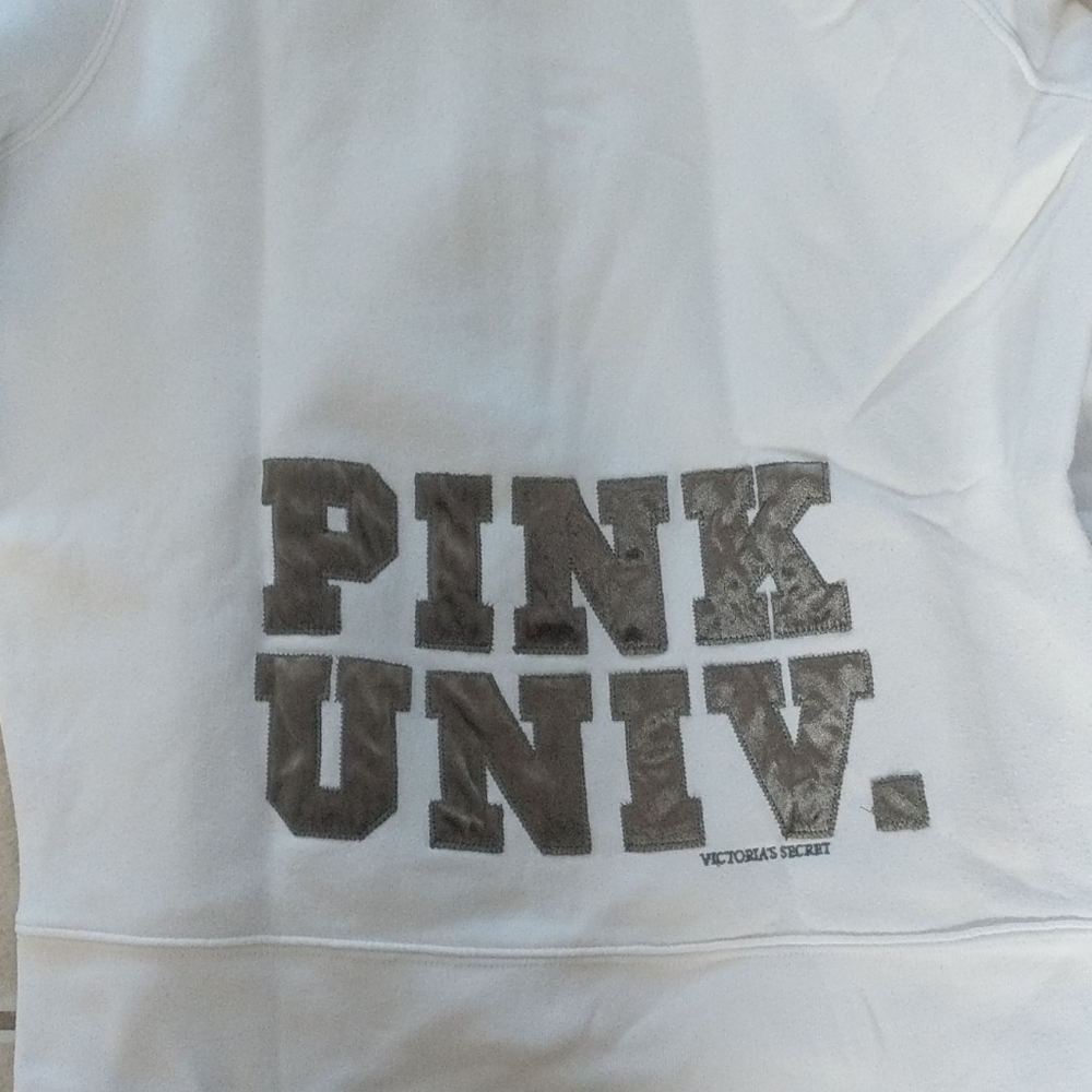Victoria's Secret Pink med white sweatshirt/hoodie - Picture 5 of 6